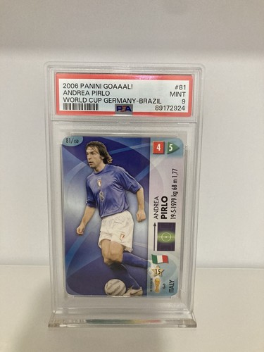 Andrea Pirlo 2006 Panini ¡Goaaal! - Hecho en Brasil Versión #81 Italia PSA 9 Pop 1 - Imagen 3 de 6
