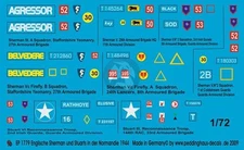 Peddinghaus 1/72 British Sherman & Stuart Tank Markings Normandy 1944 WWII 1779