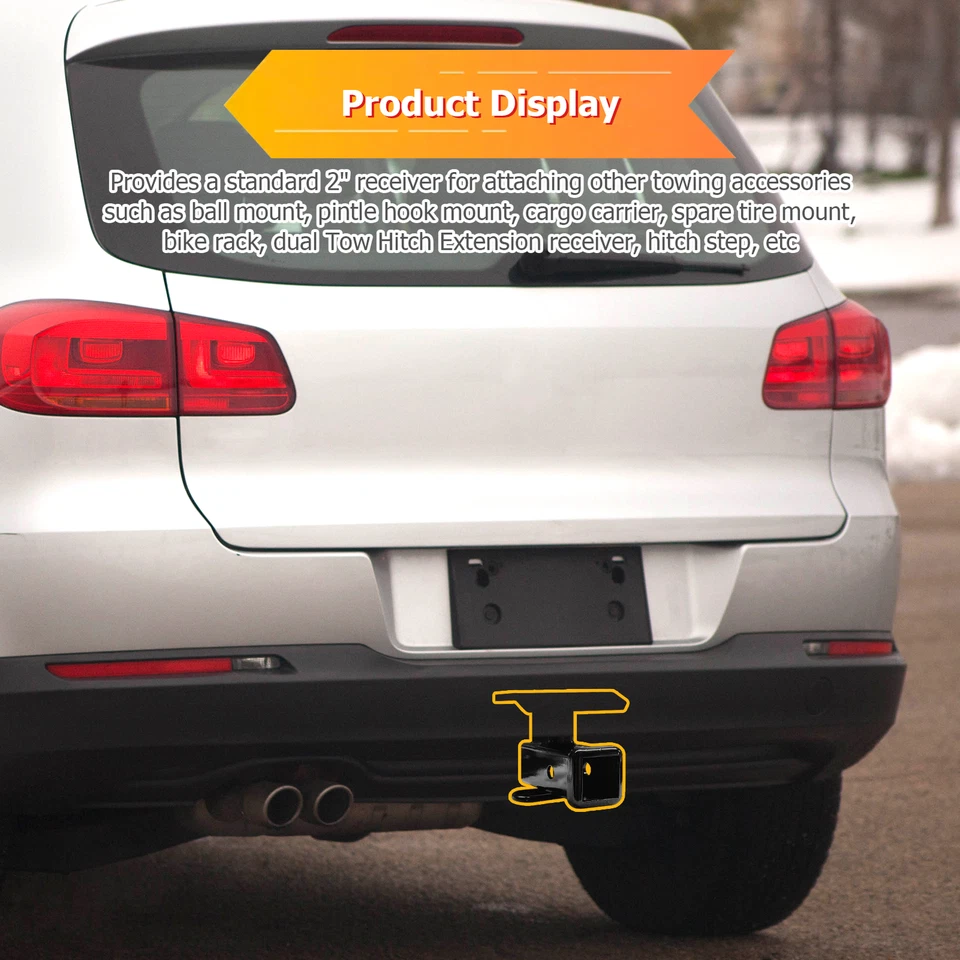 Enganche de remolque trasero clase 3 receptor de 2" para Volkswagen Tiguan 2009-2017 Foto 4 de 4