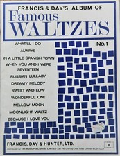 Francis Day s album of Famous Waltzes with vocal line