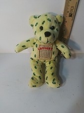 Lottery Bear Plush with Clip Vintage 9 with Clip Lucky Bear Lotto Preowned