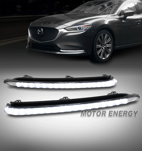 For 19-20 Mazda 6 Bumper Driving LED DRL Signal Fog Lights Lamp Chrome w/Harness - Bild 1 von 11