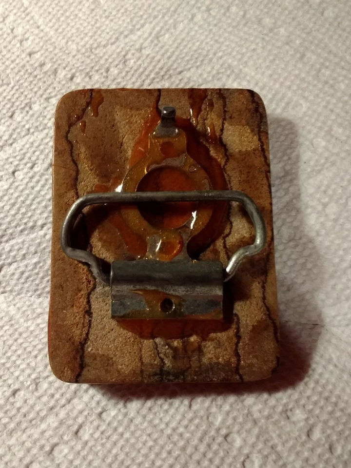 HANDMADE Elk MENS BELT BUCKLE CASUAL Blemished chipped Hunters Deer - Image 4 of 4