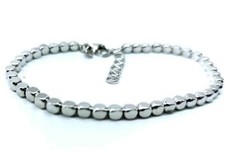 Bracciale argento 925 pepite quadrate tipo Dodo spessore 2.5mm regalo donna uomo