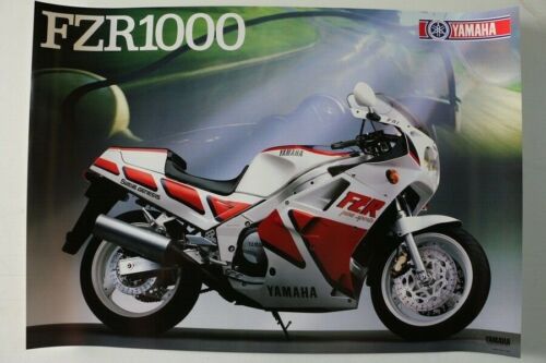 AFFICHE POSTER MOTO YAMAHA FZR1000 FZR 1000 GENESIS 5 V PERIOD MADE in JAPAN  - Photo 1 sur 1