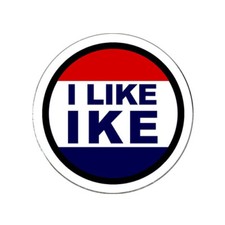 I Like Ike Vintage Button Style Golf Ball Marker US Flag Gift Eisenhower