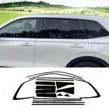Steel Black Door Window Frame Sill Pillar Post Cover Trim For Honda CR-V 2023