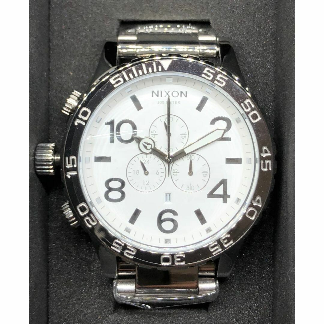 genuine Brand NIXON Watch 51-30 CHRONO Highpolish Silver