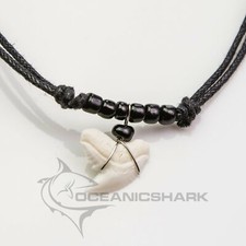 Tiger shark attack teeth necklace apex predator black c91
