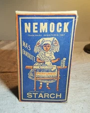 RARE ANTIQUE NEW OLD STOCK FULLBOX 1907 NEMOCK STARCH NEMOCK SPECIALTY CO BOSTON