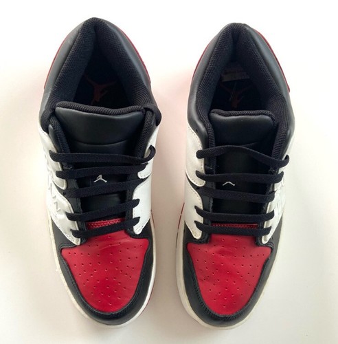 2002 Vintage Air Jordan Nu Retro 1 Low Sneakers Red Black White Mens SIZE 8.5 - Picture 5 of 15
