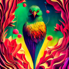 Printable, Digital Download, *.PNG File - Paper Birds Fine Art Collection: #14