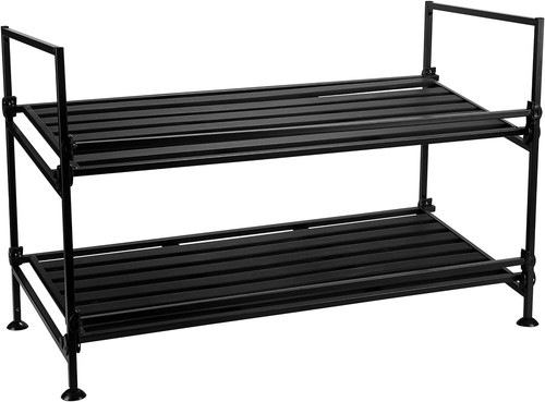 Organize It All 2 Tier Shoe Rack, Dimensions: 25.12 x 11.42 x 17.01, Espresso - Picture 2 of 11