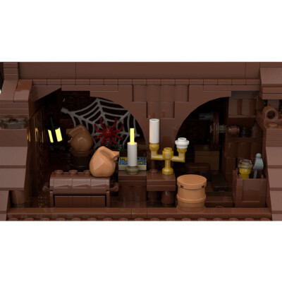 ZITIANYOUBUILD Medieval Pirate's Refuge on Island avec Interior 8624