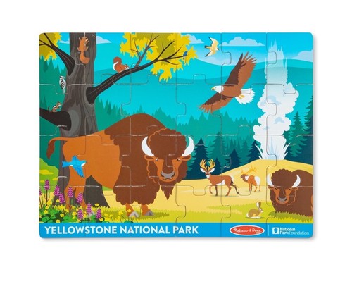 Melissa & Doug Wooden Jigsaw Puzzle of Yellowstone National Park *NEW* - Picture 2 of 5