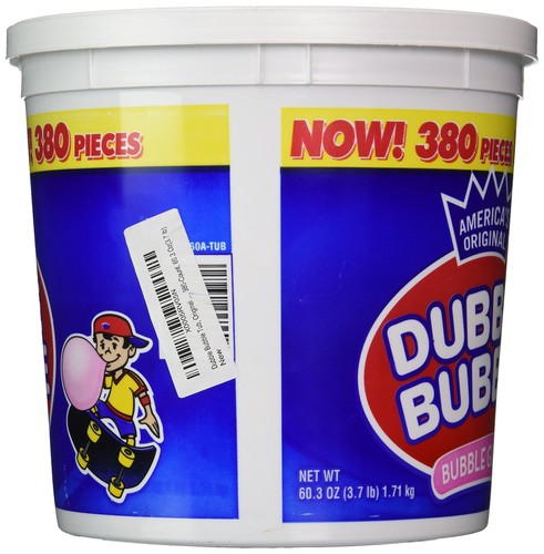 Dubble Bubble Tub, Original Flavor, 380-Count, 60.3 Oz(3.7 lb) - Picture 2 of 3