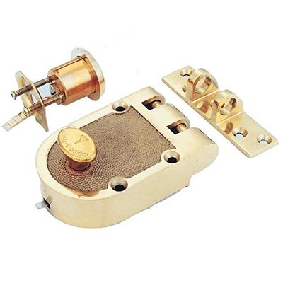Mul-t-lock Single Cylinder Jimmy Proof with Rim Cylinder-Bright Brass