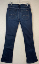 7 For All Mankind Women's Kaylie Slim Fit Jeans Size 31 Bootcut Dark Blue Wash