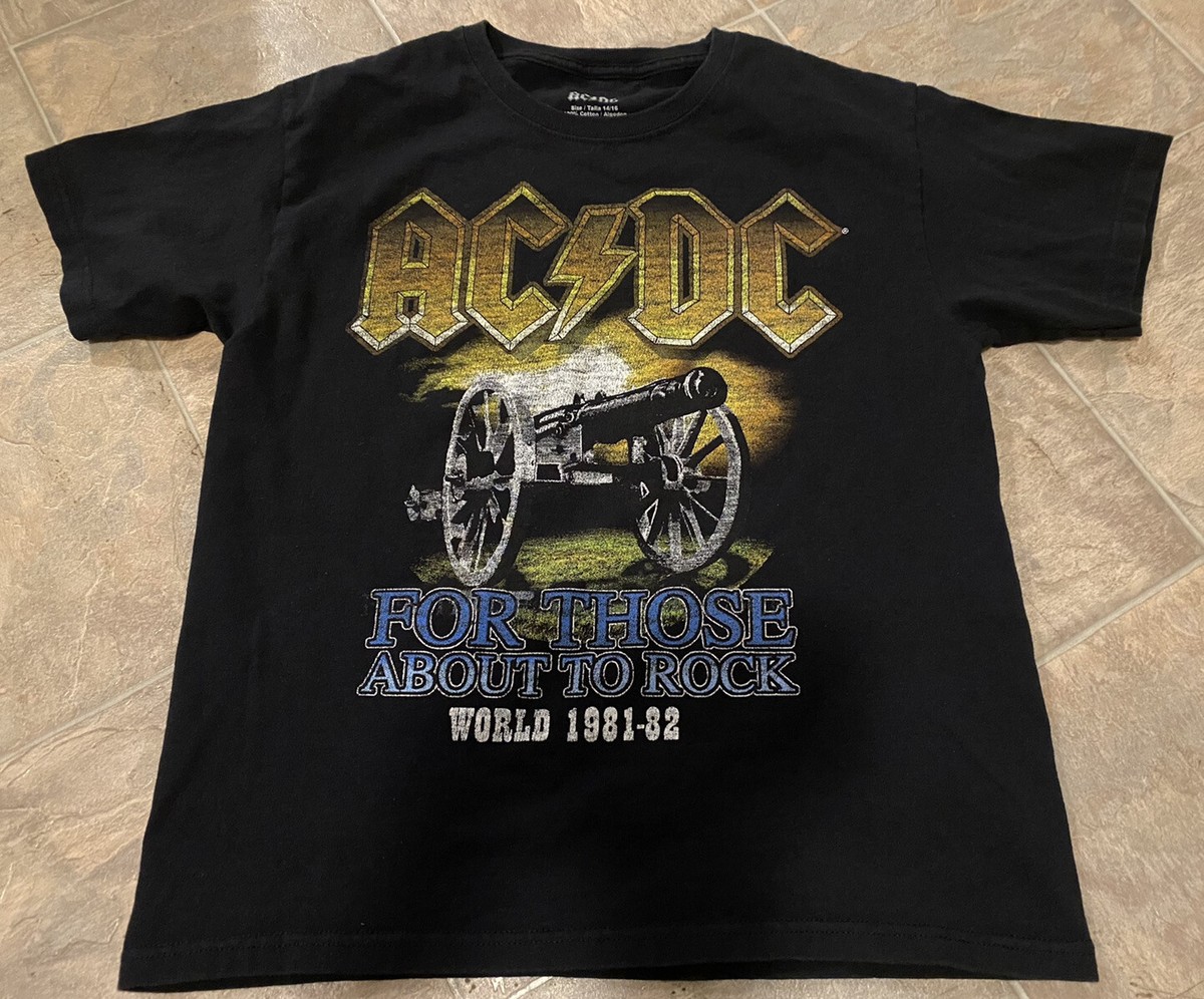 AC/DC For Those About To Rock 1981 1982 Album Concert Logo T Shirt Youth 14/16 | eBay AC/DC For Those About To Rock 1981 1982 Album Concert Logo T Shirt Youth 14/16 | eBay
