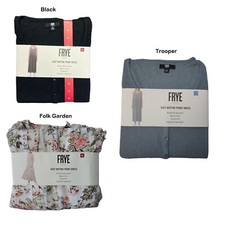 NWT Frye Women's Sleeveless Easy Button Front Midi Dress Black XL