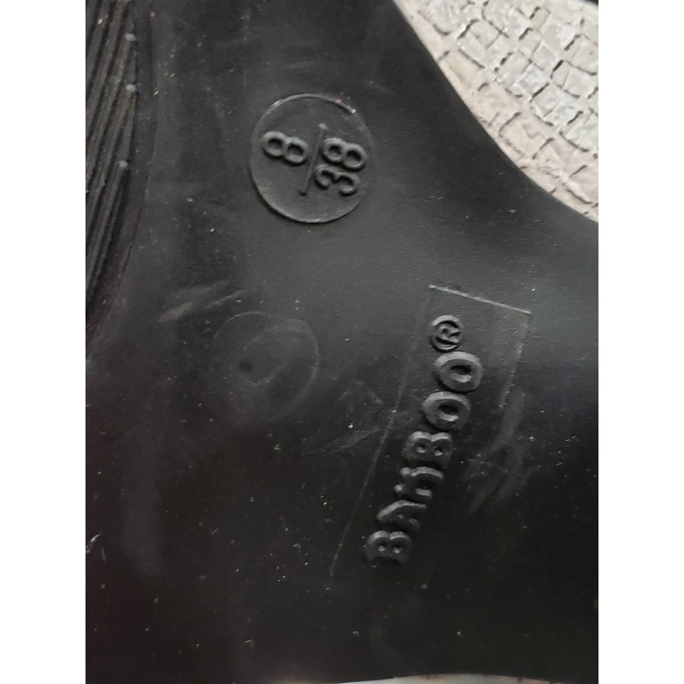 Botas de cuña de bambú para mujer 8 multi imitación cuero estampado de serpiente punta redonda cremallera lateral Foto 3 de 4