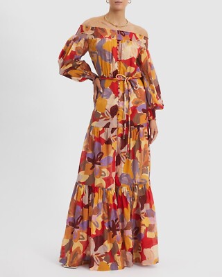 Rebecca Vallance Santiago Off-Shoulder Maxi Dress EU 40 US 8 | eBay