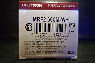 Lutron MRF2-600M-WH,600W Multi-Location Maestro RF Wireless Dimmer-White