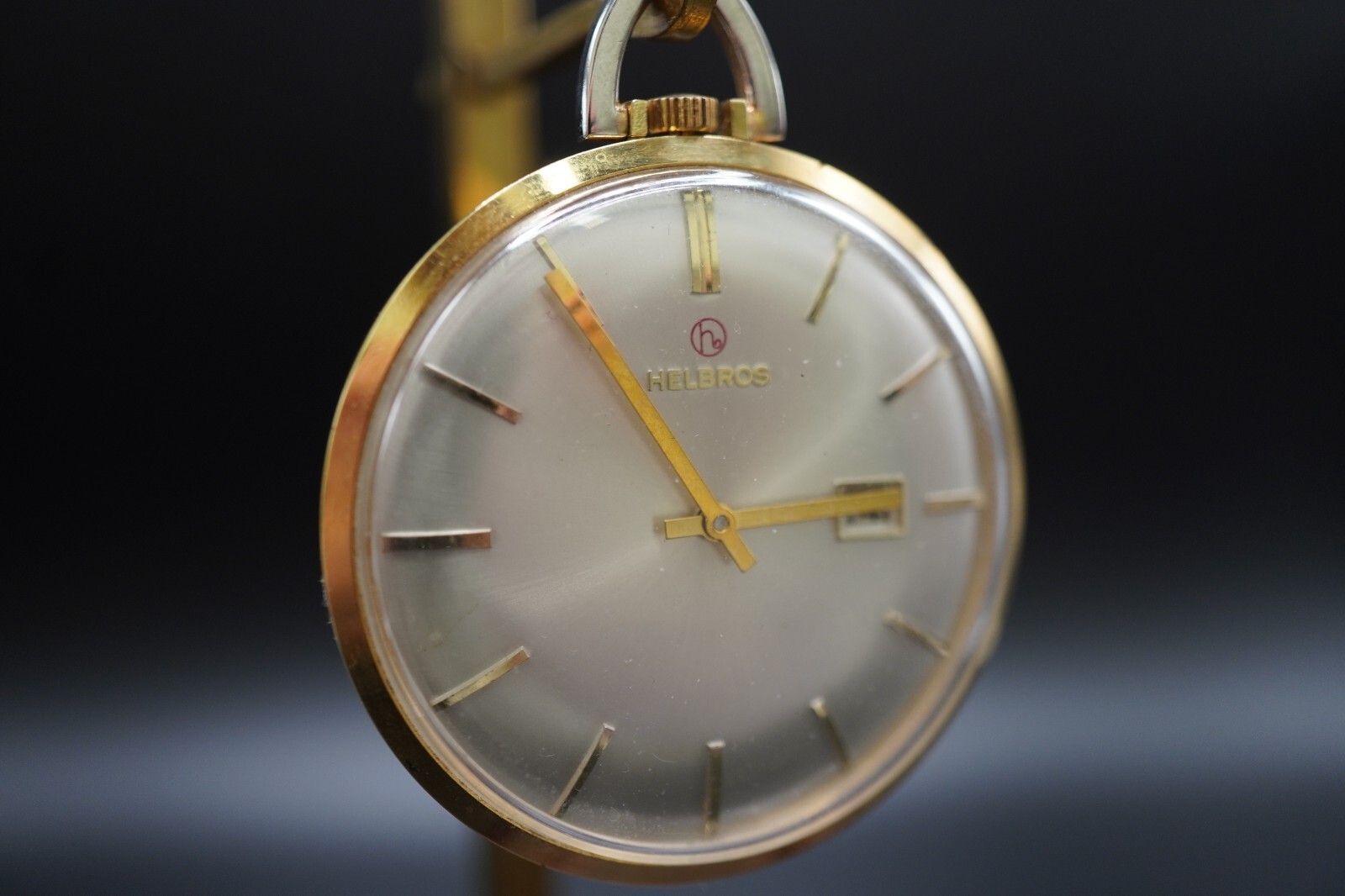 Vintage HELBROS Pocket Watch 17 Jewels Working A560 eBay