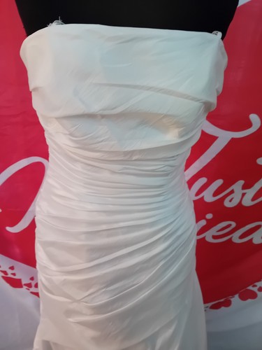 BNWT Wedding Dress size 12 white taffeta Romantica, check measurements T - Picture 2 of 5