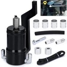 Oil Catch Can Tank w/ Z Bracket For 09-19 Dodge Challenger RAM 1500 5.7L 6.4L