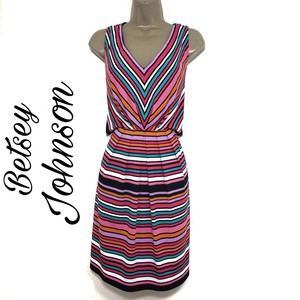 orange and black striped dress