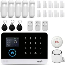 Smart WiFi Home Alarm System 24pc Kit w/ App Alert & Alexa – No Fees - NIB