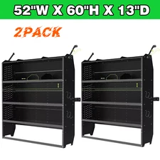 2Cargo Van Shelving Storage for Mid/High Roof Ford Transit 52''W x 60''H x 13''D