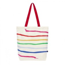 New Joules Lulu Shopper Printed Tote Bag Sausage Dog