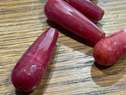 Natural Red faceted jasper, Healing gemstone, cabochons, Bead, Jewelry - Picture 4 of 10