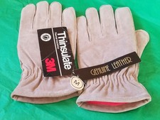 Vtg. Thinsulate Thermal Insulation 3M Genuine Leather Work Gloves SIZE M, Medium