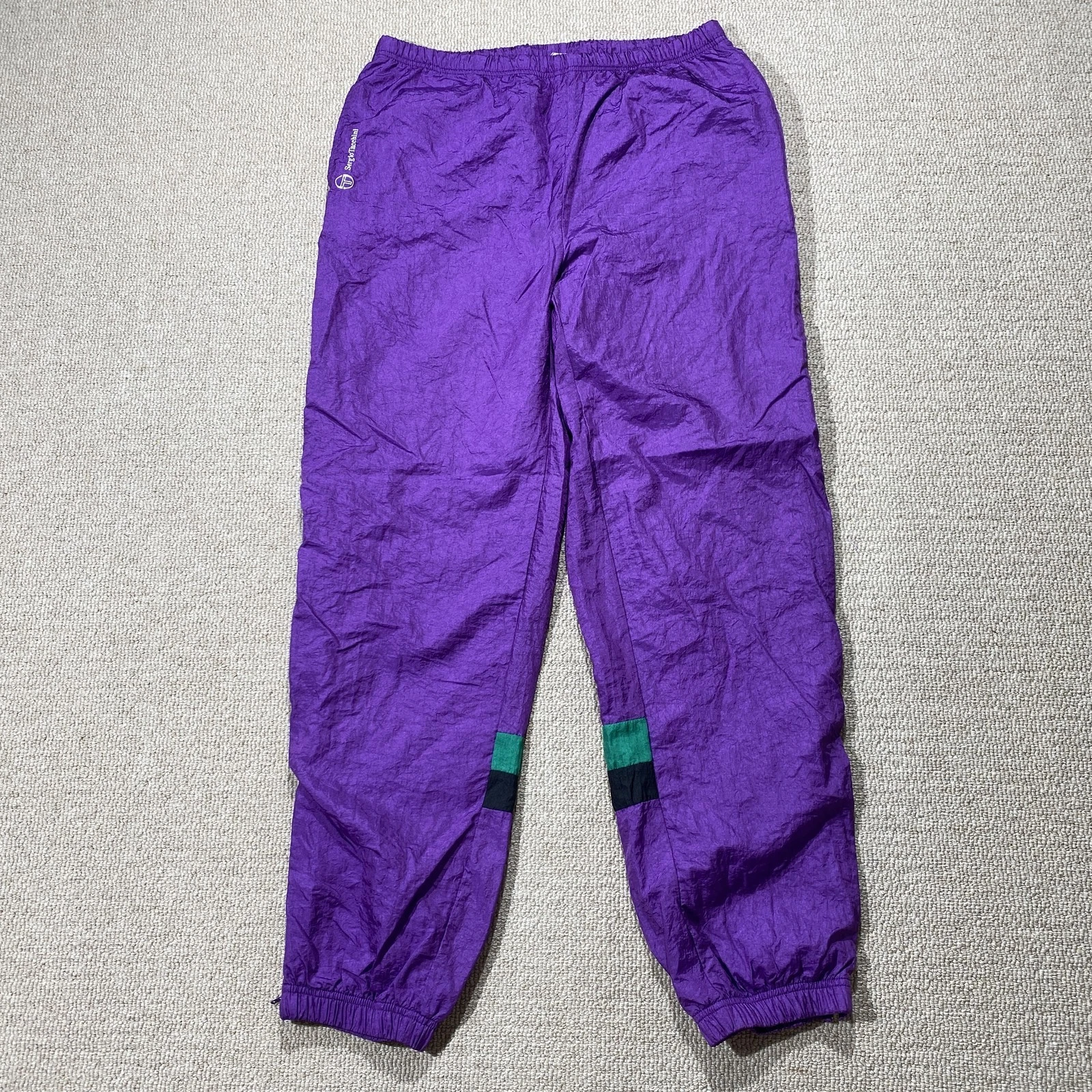 Vintage Sergio Tacchini Tracksuit Bottoms Mens Large 90s Shell Track Pants