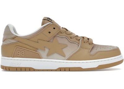 Size 9.5M/11W - A Bathing Ape Sk8 Sta #4 Beige 1J80-191-058-BEI/001FWJ802058I-BE