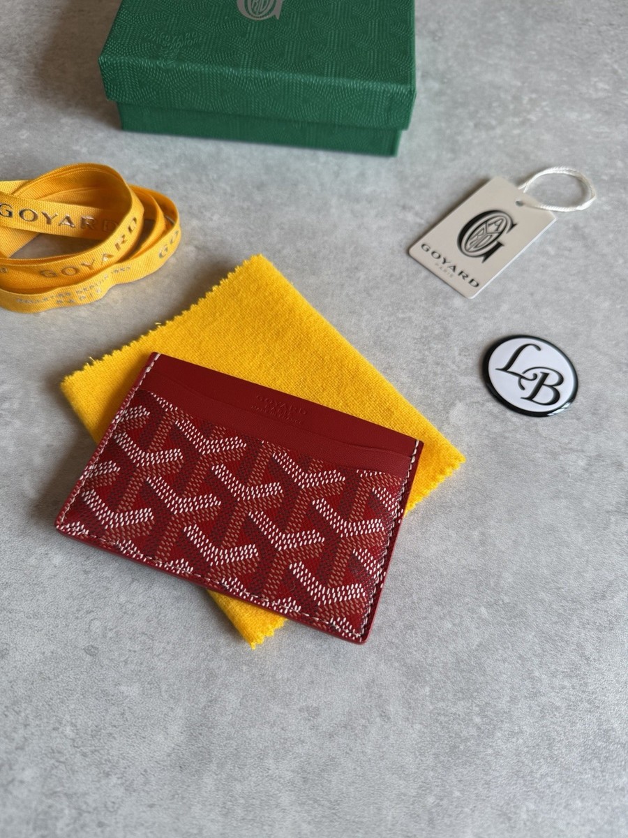 GOYARD - Cherry Red Saint Sulpice Canvas Wallet / Card Holder | eBay