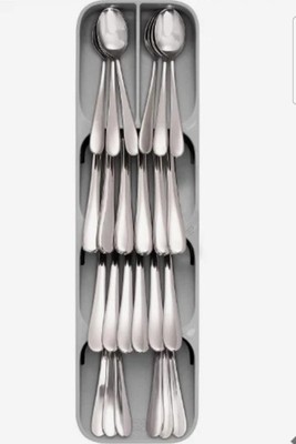 Joseph Joseph Silverware Flatware Holder Utensil Organizer Compact Gray Plastic