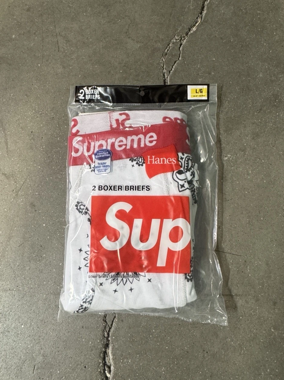 Boxer blanc suprême bandana Hanes boxer slip taille L