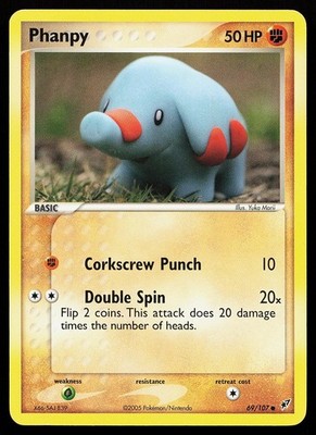 Phanpy 69/107 Common Deoxys Yuka Morii Pokemon Card