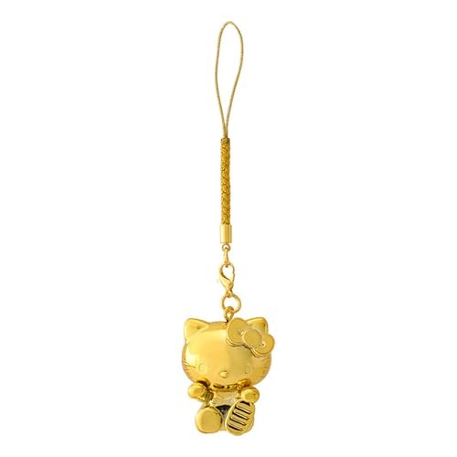Porte-clés lanière Hello Kitty doré Pika Netsuke Sanrio 341797 - Photo 1 sur 1