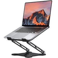 Ergonomic Adjustable Laptop Stand  Desk Riser w/ 360  Swivel Cooling Base