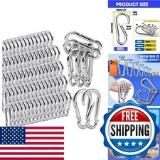 REDOVANT 120Pcs M6 Spring Snap Hooks Carabiner Clips Heavy Duty 1/4 Small Chain