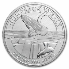 2023 Australia 2 oz Silver Humpback Whale BU 75.96 per troy oz
