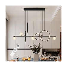 ORANOOR Modern LED Pendant Lights, Dimmable 47in Linear LED Chandelier Lighti...