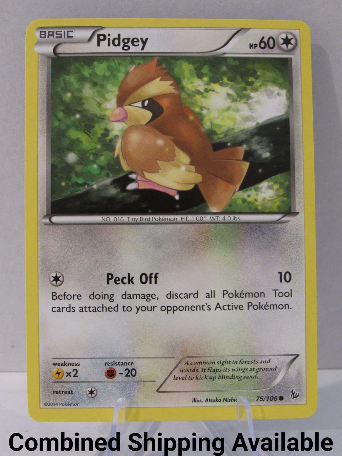 Pidgey 75/106 XY - Flashfire NM English 17495