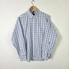 Rohan Shirt Mens Medium White Plaid Check Long Sleeve Button Down Oversized