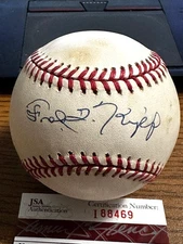 FRED KIPP SIGNED AUTOGRAPHED ONL BASEBALL!  Yankees, Dodgers!  JSA!